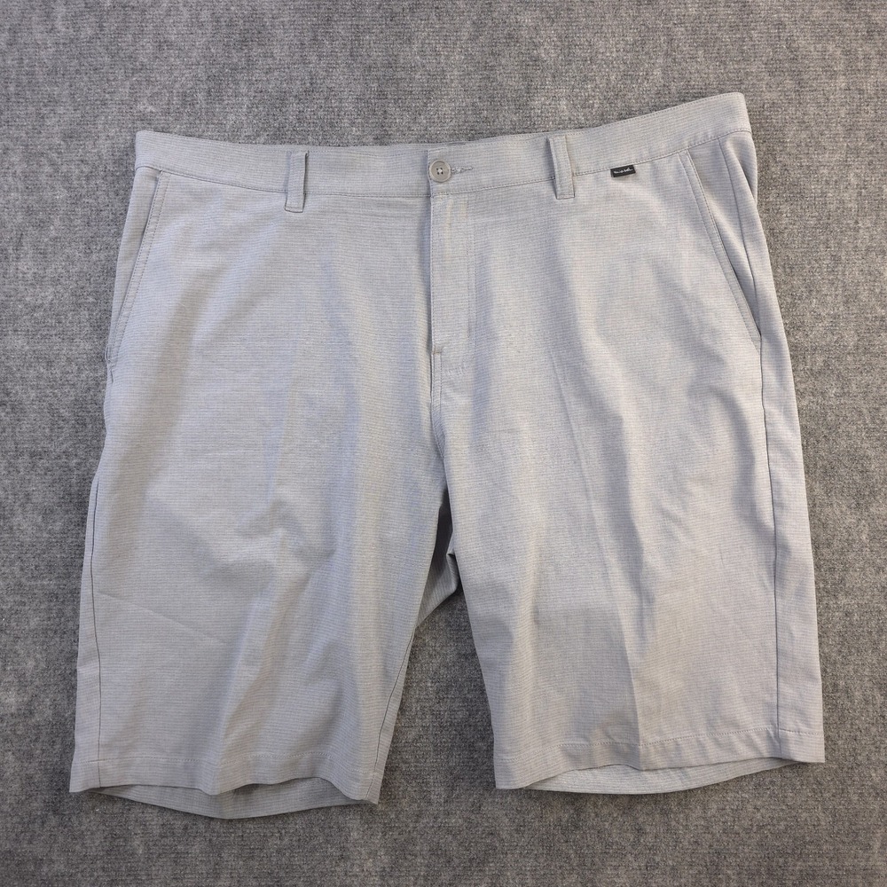 Travis Mathew Shorts 40 Gray Solid 11" Inseam Golf Stretch Pockets Logo